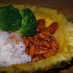 Teriyaki Chicken Pineapple Bowls